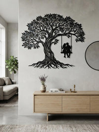 Romantic Tree of Life Metal Wall Decor