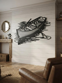Rustic Rowboat Metal Wall Decor