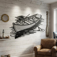 Rustic Rowboat Metal Wall Decor