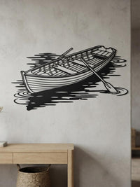 Rustic Rowboat Metal Wall Decor