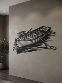 Rustic Rowboat Metal Wall Decor