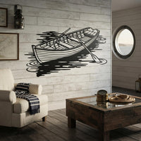 Rustic Rowboat Metal Wall Decor