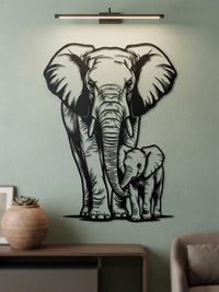 Large Elephant Metal Wall Decor