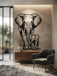Large Elephant Metal Wall Decor