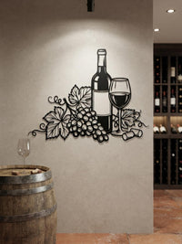 Wine Bottle Metal Wall Decor