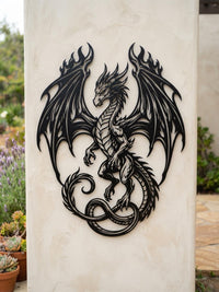Majestic Dragon Metal Wall Decor