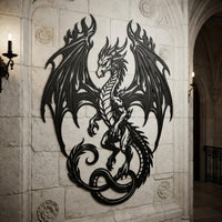 Majestic Dragon Metal Wall Decor