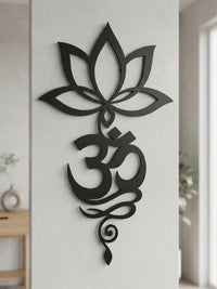 Lotus Om Metal Wall Decor