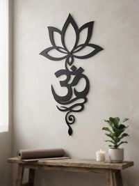Lotus Om Metal Wall Decor