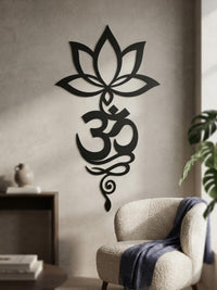 Lotus Om Metal Wall Decor