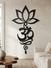 Lotus Om Metal Wall Decor