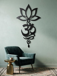 Lotus Om Metal Wall Decor