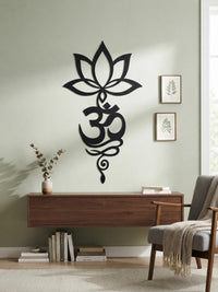 Lotus Om Metal Wall Decor