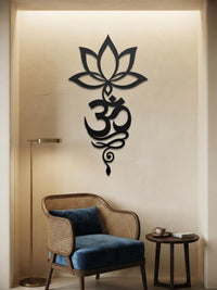 Lotus Om Metal Wall Decor