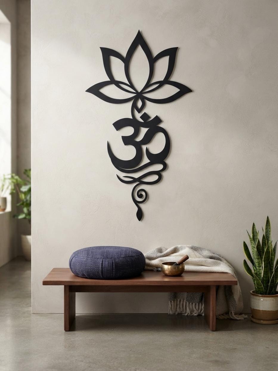 Lotus Om Metal Wall Decor