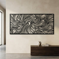 Abstract Wave Metal Wall Decor