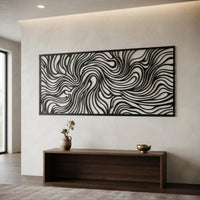 Abstract Wave Metal Wall Decor