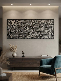 Abstract Wave Metal Wall Decor