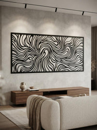 Abstract Wave Metal Wall Decor