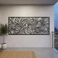 Abstract Wave Metal Wall Decor