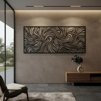 Abstract Wave Metal Wall Decor