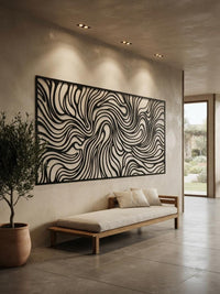 Abstract Wave Metal Wall Decor