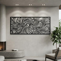 Abstract Wave Metal Wall Decor
