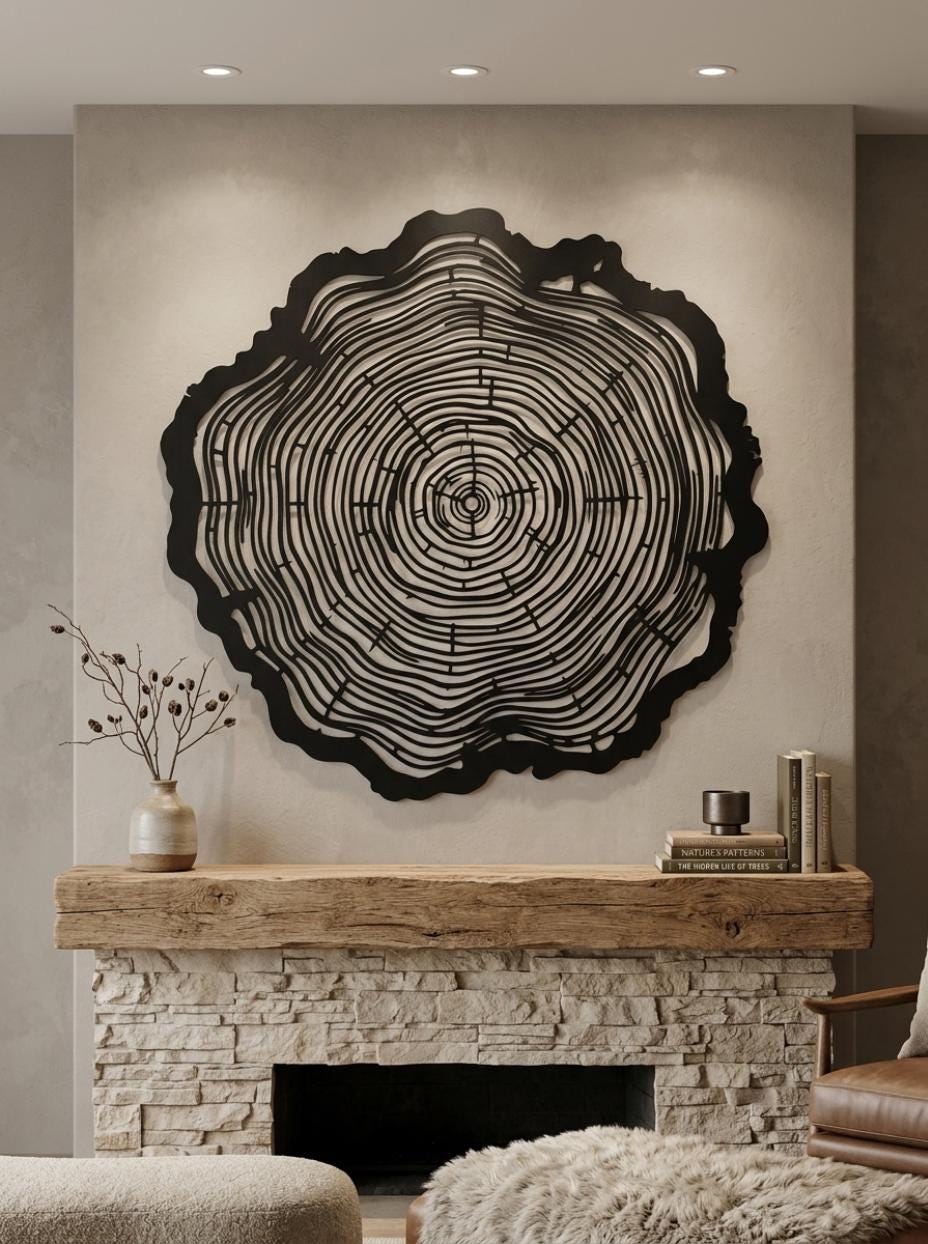 Tree Ring Metal Wall Art