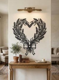 Lavender Heart Metal Wall Art
