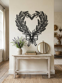 Lavender Heart Metal Wall Art