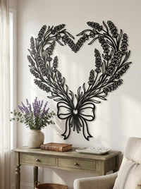 Lavender Heart Metal Wall Art