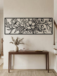 Flowers Large Metal Wall Art