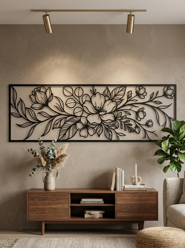 Flowers Large Metal Wall Art