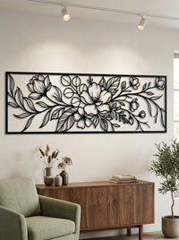 Flowers Large Metal Wall Art
