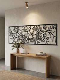 Flowers Large Metal Wall Art