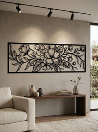 Flowers Large Metal Wall Art