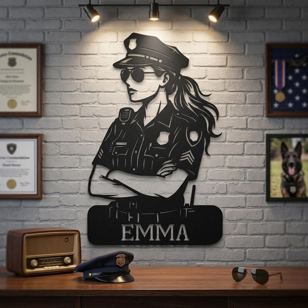 Personalized Police Sign