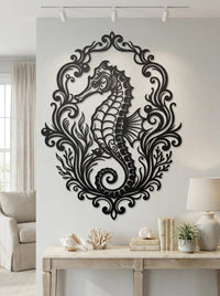Metal Seahorse Wall Art