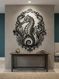 Metal Seahorse Wall Art
