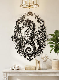 Metal Seahorse Wall Art