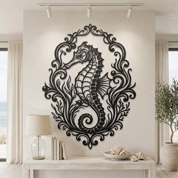 Metal Seahorse Wall Art