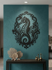 Metal Seahorse Wall Art
