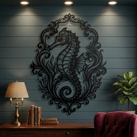 Metal Seahorse Wall Art