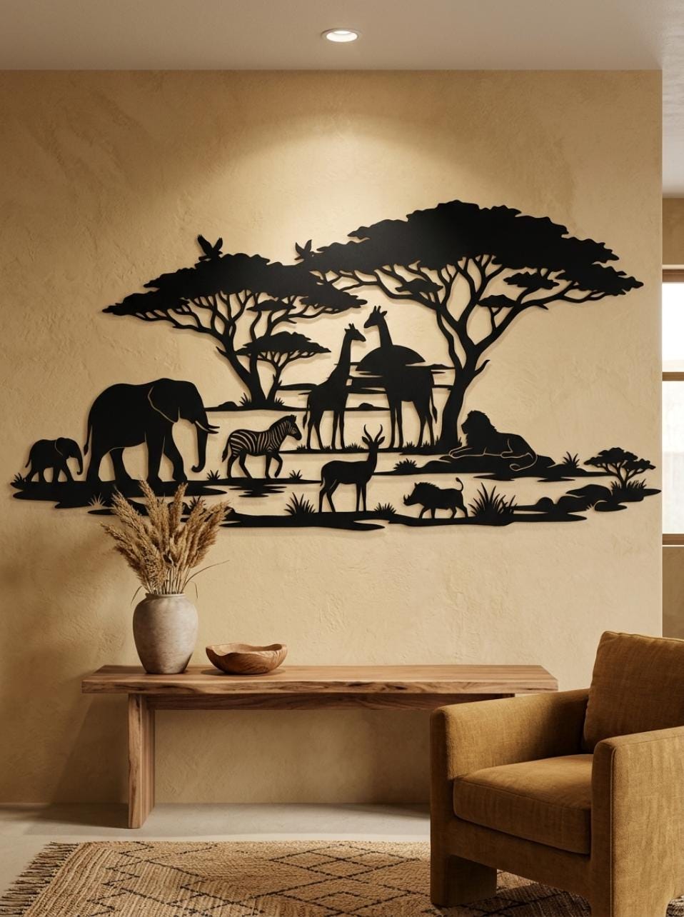 African Safari Metal Wall Art