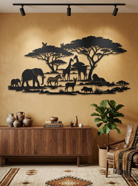 African Safari Metal Wall Art