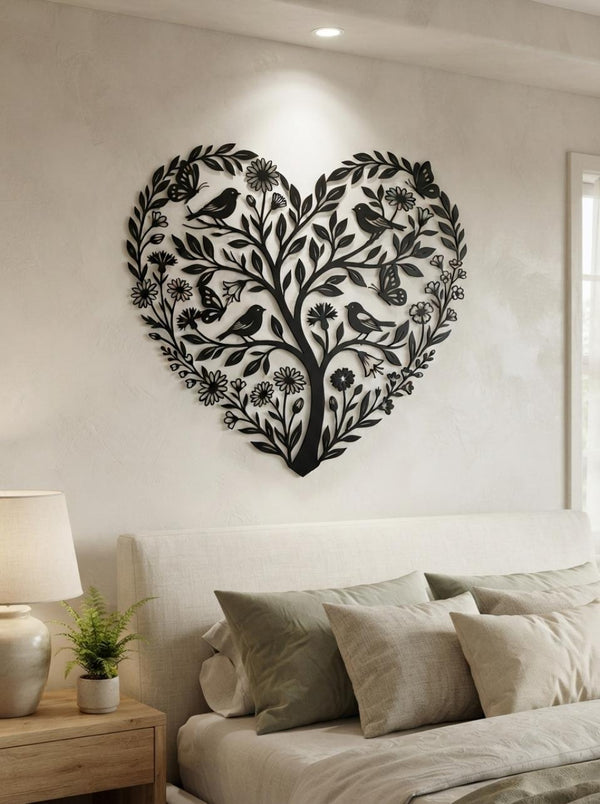 Heart Tree Metal Wall Art