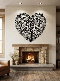 Heart Tree Metal Wall Art