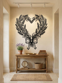 Lavender Heart Metal Wall Art