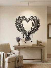Lavender Heart Metal Wall Art