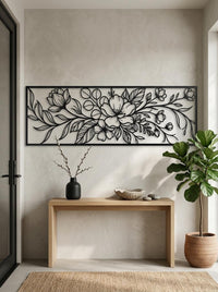 Flowers Large Metal Wall Art